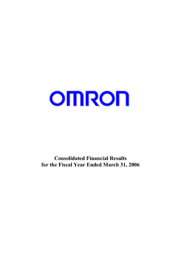 Thumbnail Omron Financial Report 2006