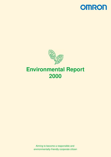 Thumbnail Omron Sustainability Report 2000