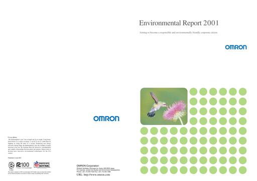 Thumbnail Omron Sustainability Report 2001