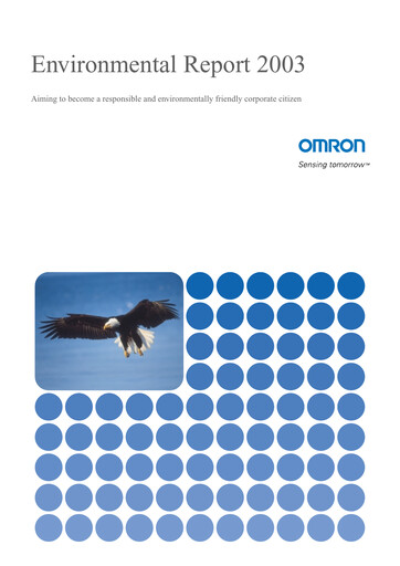 Thumbnail Omron Sustainability Report 2003