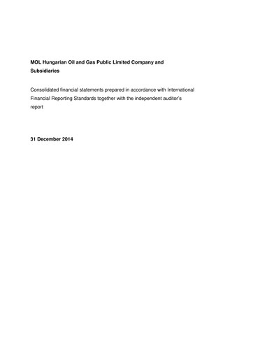 Vorschaubild MOL Group Jahresbericht 2014