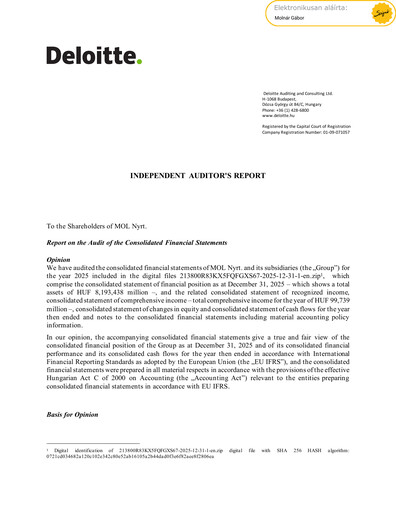 Miniature MOL Group Bilan financier 2025