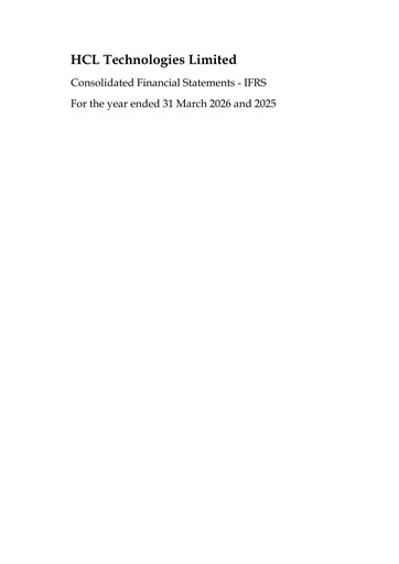 Thumbnail HCL Technologies
 Financial Statement 2025-2026