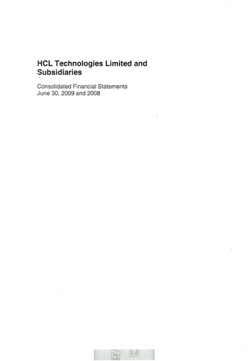 Thumbnail HCL Technologies
 Financial Statement fy2009