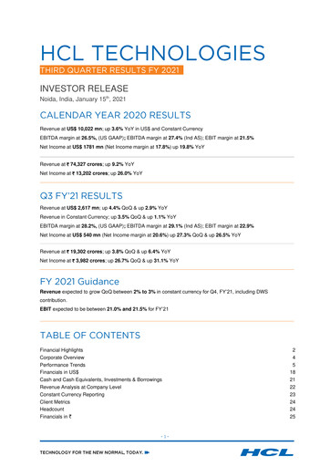 Thumbnail HCL Technologies
 Quarterly Report 2021-q3