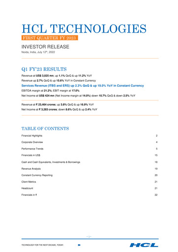 Thumbnail HCL Technologies
 Quarterly Report 2023-q1