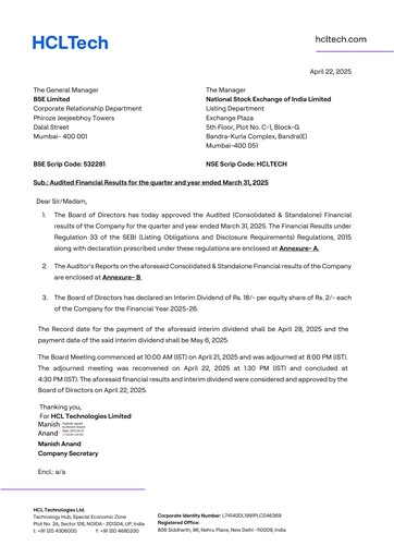 Thumbnail HCL Technologies
 Quarterly Report 2025-q4