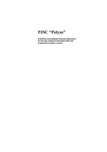 Thumbnail Polyus Financial Statement 2025