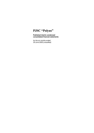Miniature Polyus Bilan financier 2026-h1