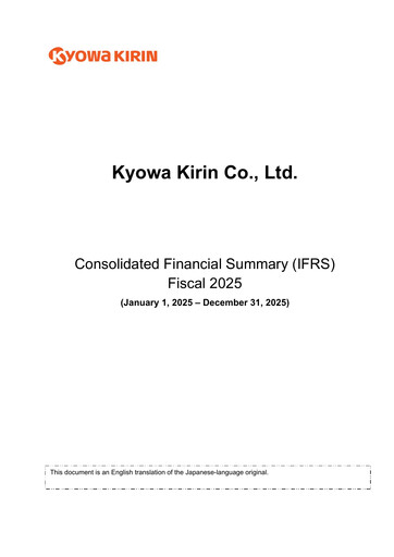 Thumbnail kyowa Kirin Financial Report 2025