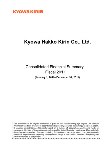 Thumbnail kyowa Kirin Financial Statement fy2011