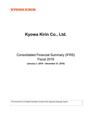 Thumbnail kyowa Kirin Financial Statement fy2019