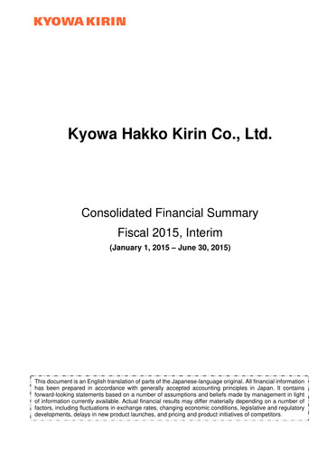 Thumbnail kyowa Kirin Half-year Report 2015-h1