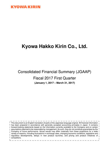 Thumbnail kyowa Kirin Quarterly Report 2017-q1