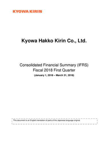Thumbnail kyowa Kirin Quarterly Report 2018-q1