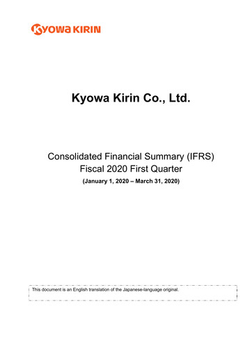 Thumbnail kyowa Kirin Quarterly Report 2020-q1