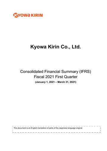 Thumbnail kyowa Kirin Quarterly Report 2021-q1
