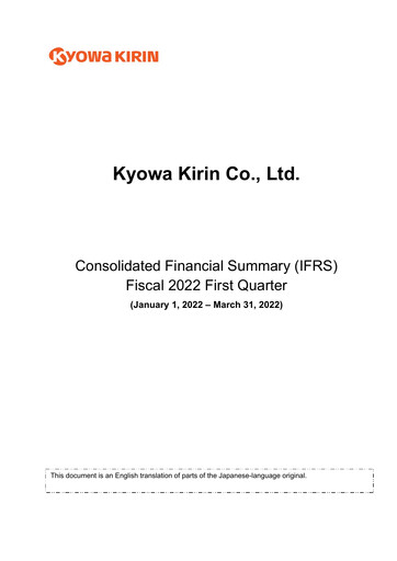 Thumbnail kyowa Kirin Quarterly Report 2022-q1