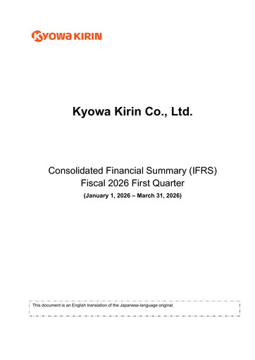 Thumbnail kyowa Kirin Quarterly Report 2026-q1