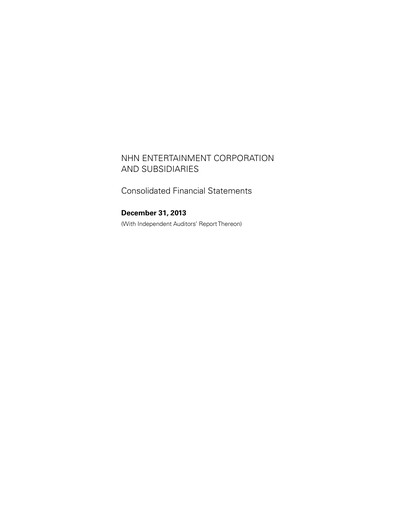 Thumbnail NHN Corp Financial Statement 2013