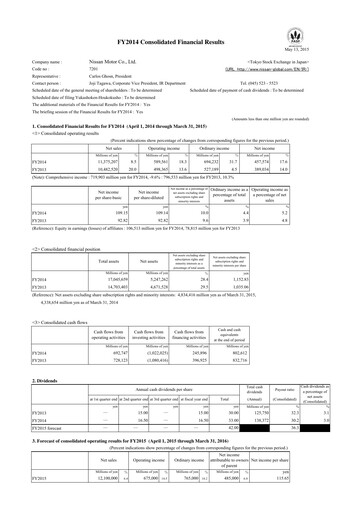 Thumbnail Nissan Financial Report 2014