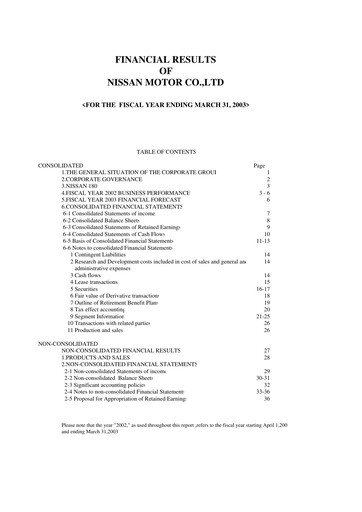 Thumbnail Nissan Financial Statement fy2002