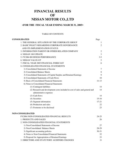 Thumbnail Nissan Financial Statement fy2004