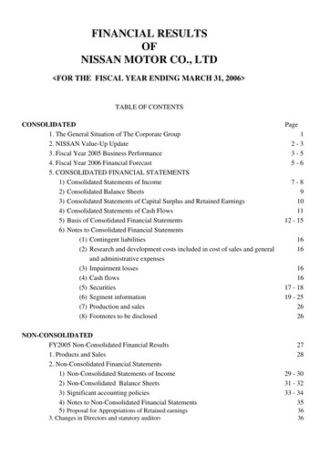 Thumbnail Nissan Financial Statement fy2005