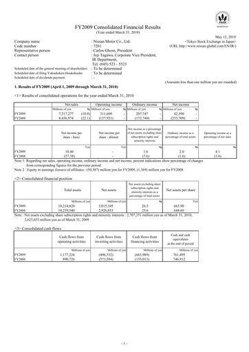 Thumbnail Nissan Financial Statement fy2009