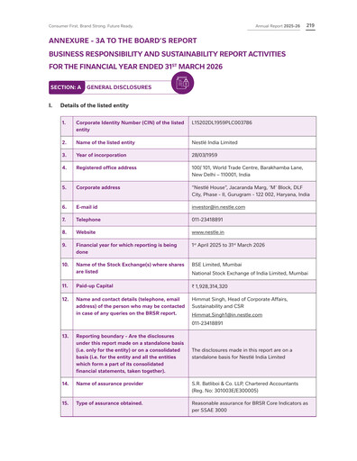 Thumbnail Nestlé India ESG Report 2025-2026