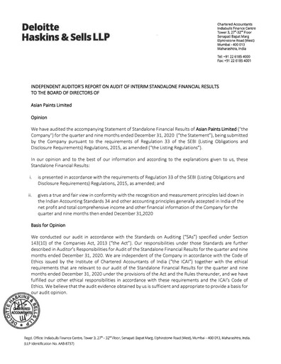 Thumbnail Asian Paints
 Quarterly Report 2020-q3