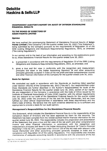 Thumbnail Asian Paints
 Quarterly Report 2022-q1