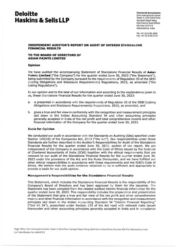 Thumbnail Asian Paints
 Quarterly Report 2023-q1