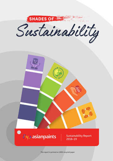 Thumbnail Asian Paints
 Sustainability Report 2018-2019