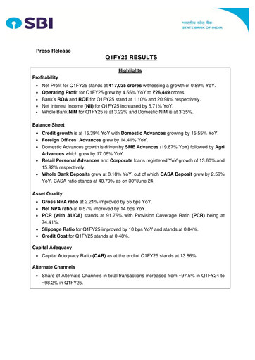 Thumbnail State Bank of India
 Quarterly Report 2024-q1