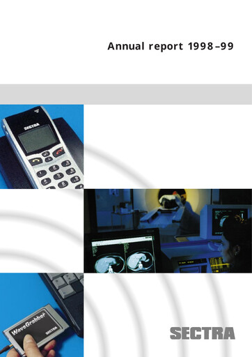 Thumbnail Sectra AB Annual Report 1998-1999