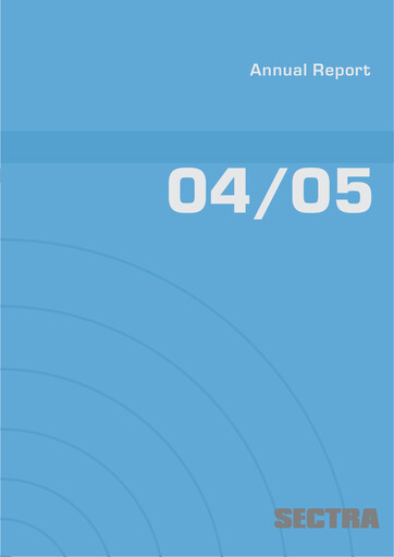 Thumbnail Sectra AB Annual Report 2004-2005