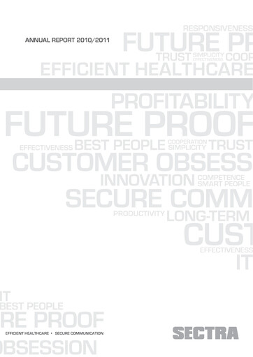 Thumbnail Sectra AB Annual Report 2010-2011