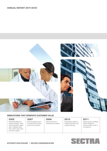 Thumbnail Sectra AB Annual Report 2011-2012