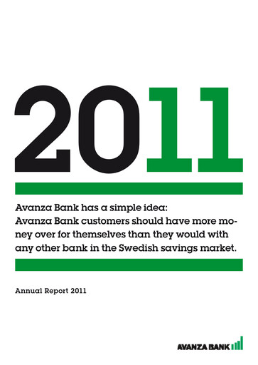 Thumbnail Avanza Bank Annual Report 2011