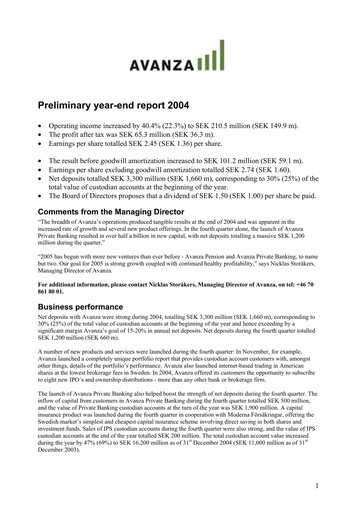 Thumbnail Avanza Bank Financial Statement 2004