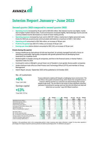Thumbnail Avanza Bank Half-year Report 2023-h1
