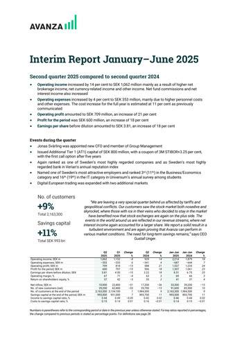 Thumbnail Avanza Bank Half-year Report 2025-h1