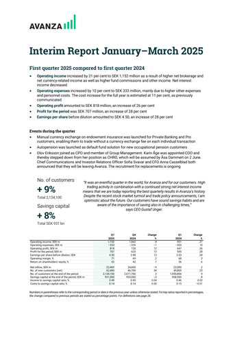 Vorschaubild Avanza Bank Quartalsbericht 2025-q1