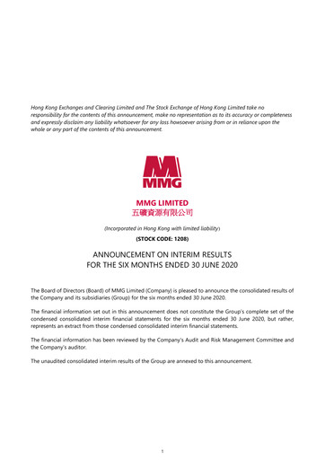 Thumbnail MMG Limited Half-year Report 2020-h1