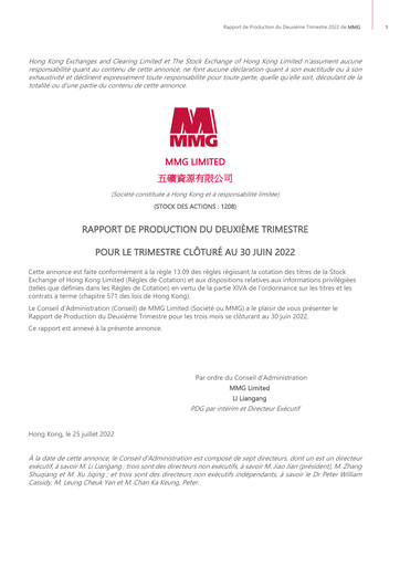 Thumbnail MMG Limited Quarterly Report 2022-q2