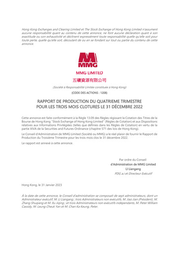 Thumbnail MMG Limited Quarterly Report 2022-q4