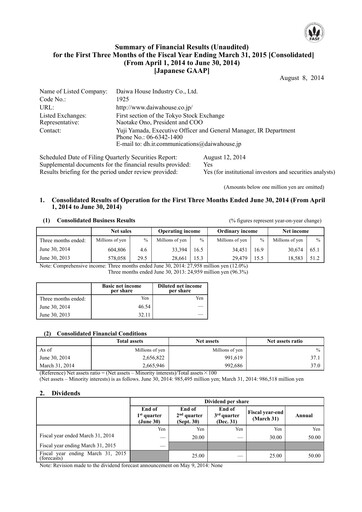 Thumbnail Daiwa House
 Quarterly Report 2014-q1