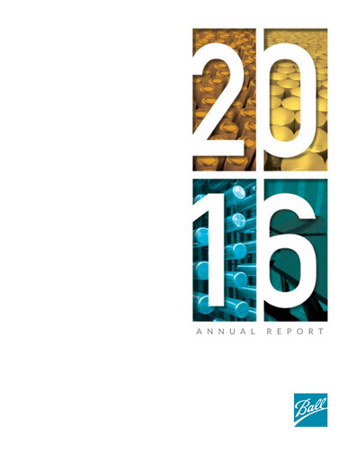 Thumbnail Ball Corporation
 Annual Report 2016