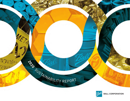 Thumbnail Ball Corporation
 Sustainability Report 2020